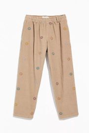 Embroidered Corduroy Beach Pant by Urban Outfitters at Urban Outfitters